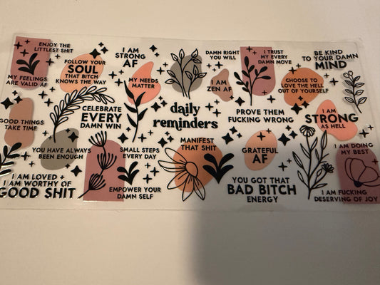 Daily reminder affirmations