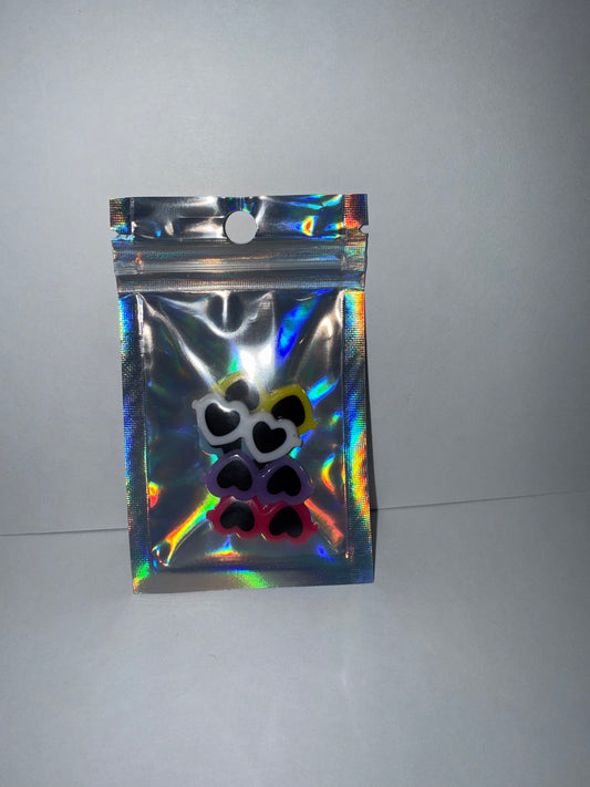 Heart shape glasses charms