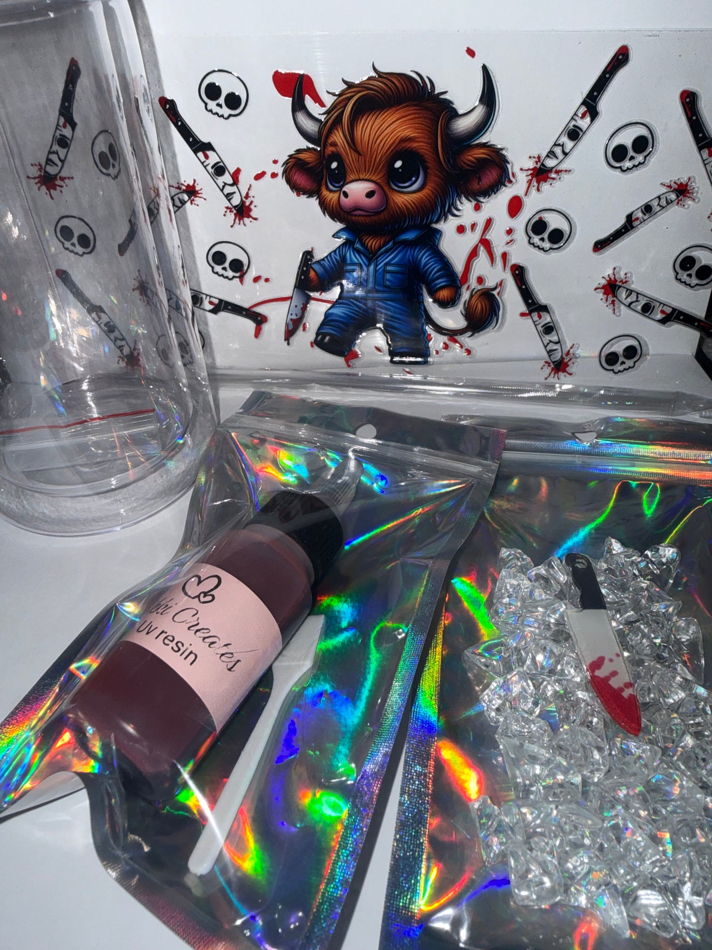 Halloween tumbler/lid kit